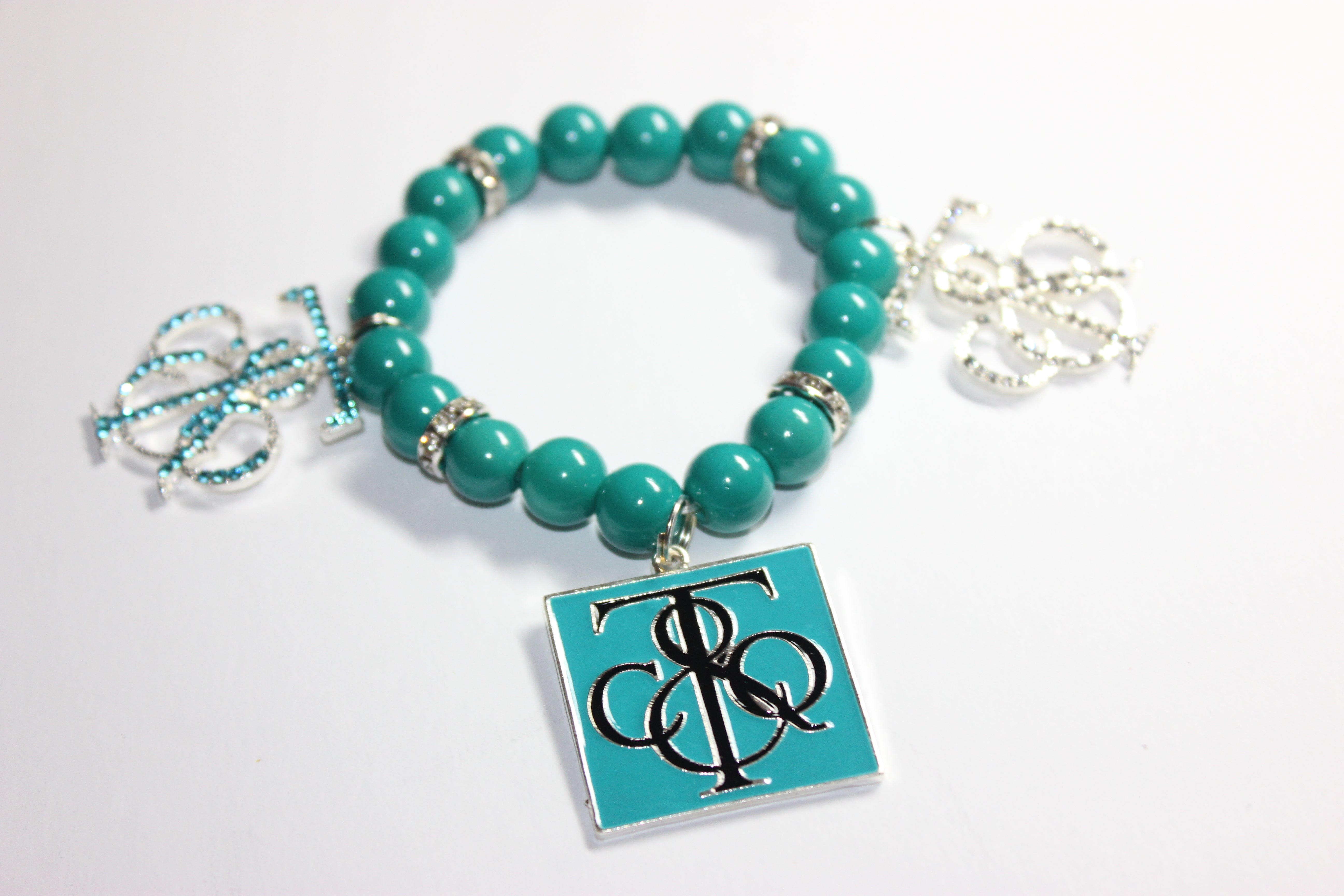 Turquoise & Silver Charm Bracelet (1)