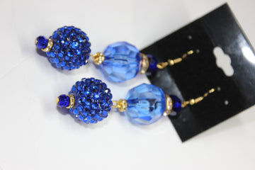 Blue & Gold Earrings