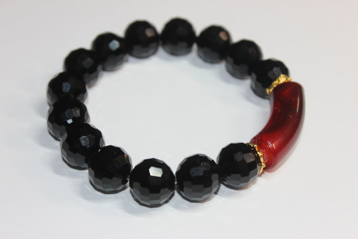 Black/Burgundy/Gold Black Ice Bracelet