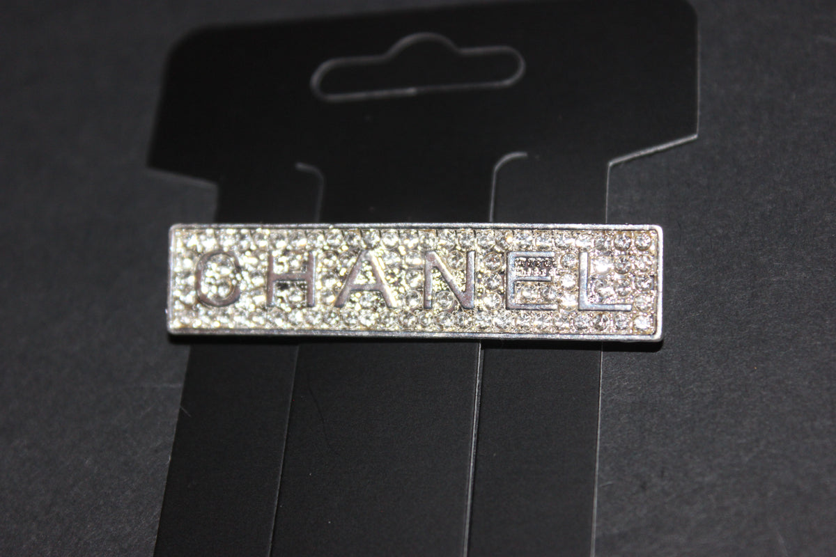 Rhinestone Silver Brooch Pin
