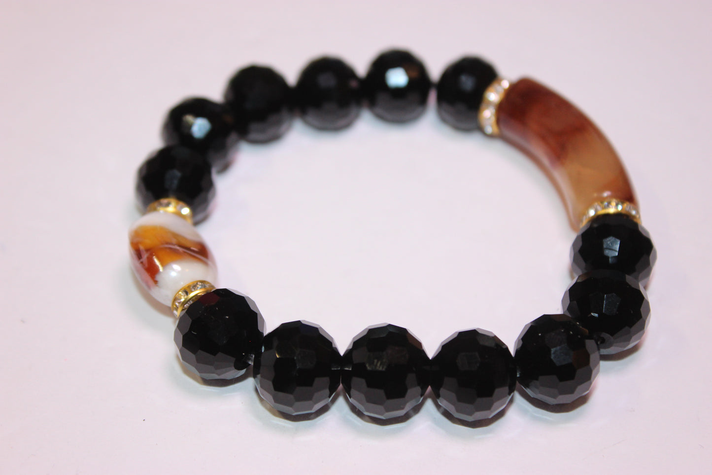 Brown/Gold/Cream Black Ice Bracelet
