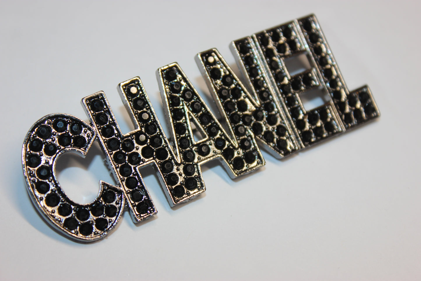 Rhinestone Black Brooch Pin