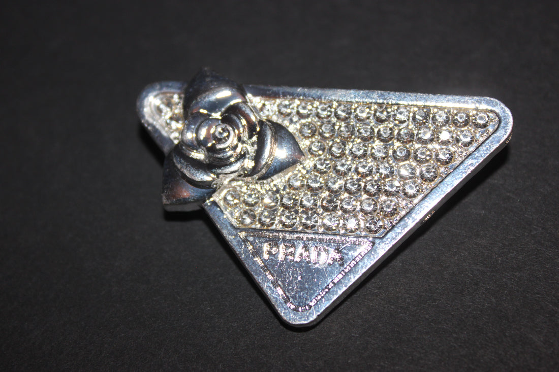 Silver Rhinestone Brooch Pin
