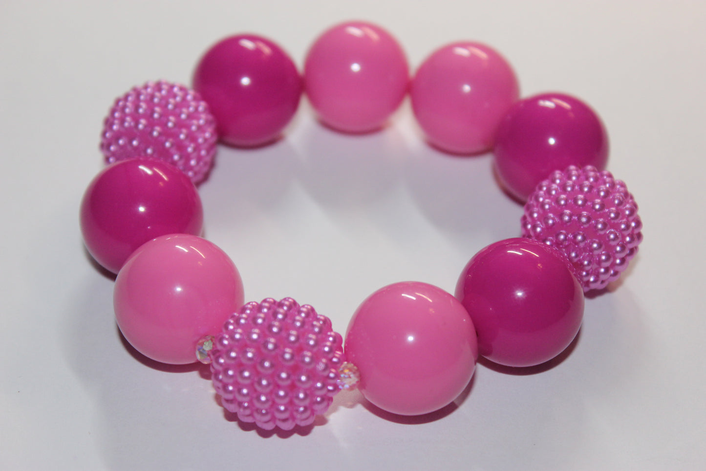 Shades Of Pink Large Beaded Bracelet