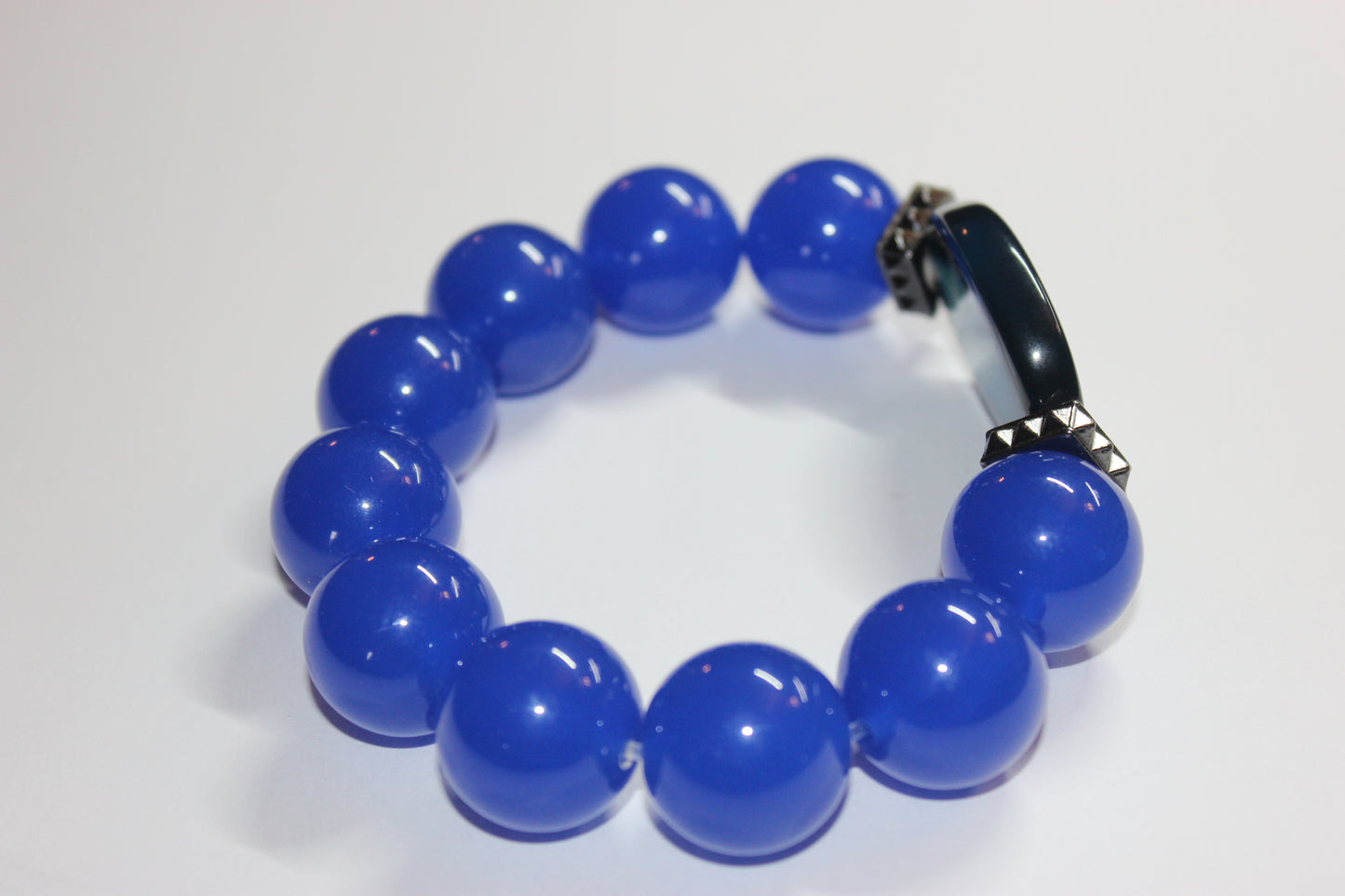 Shades Of Blue Large Beaded Bracelet