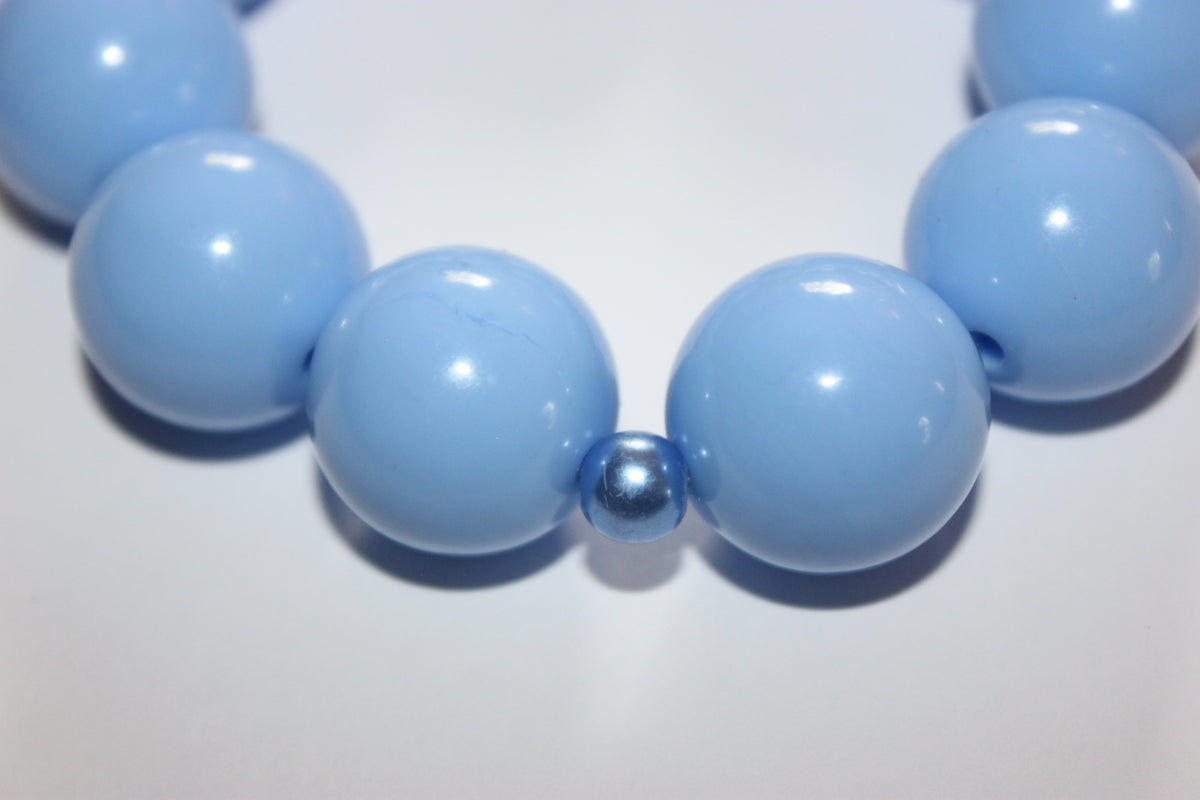 Large Light Blue Beaded Bracelet
