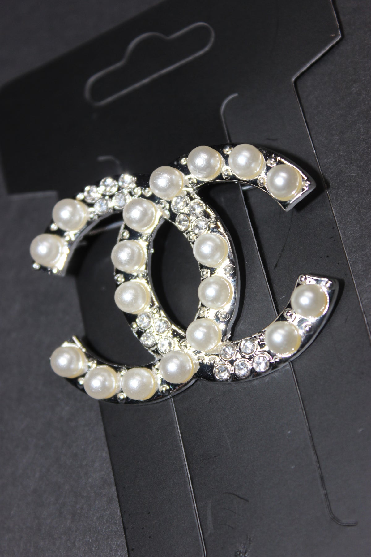Silver Pearl Brooch Pin