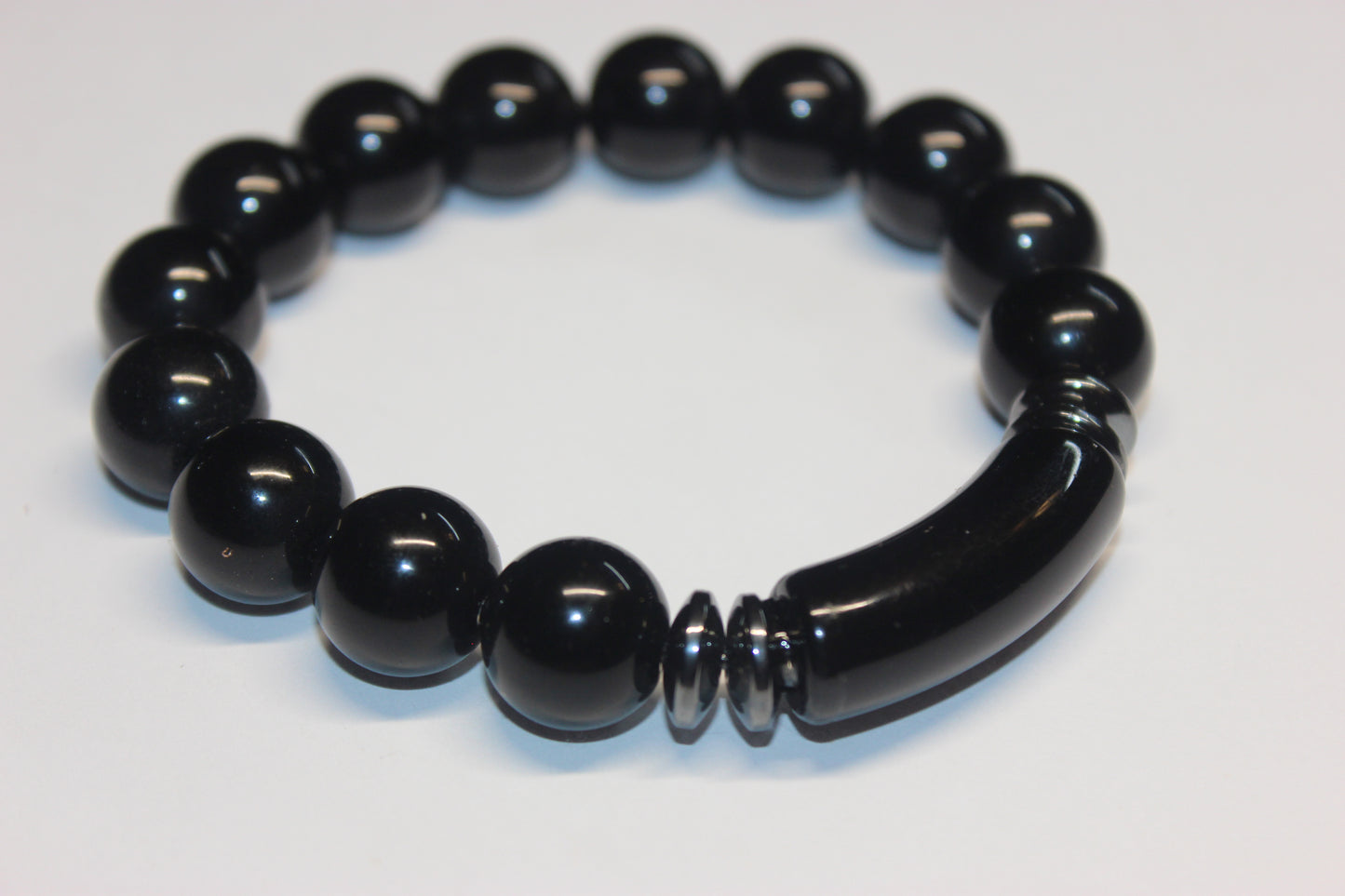 Black Beaded Bracelet