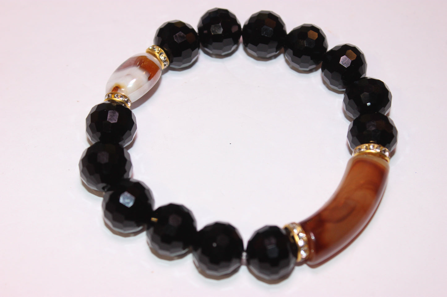 Brown/Gold/Cream Black Ice Bracelet
