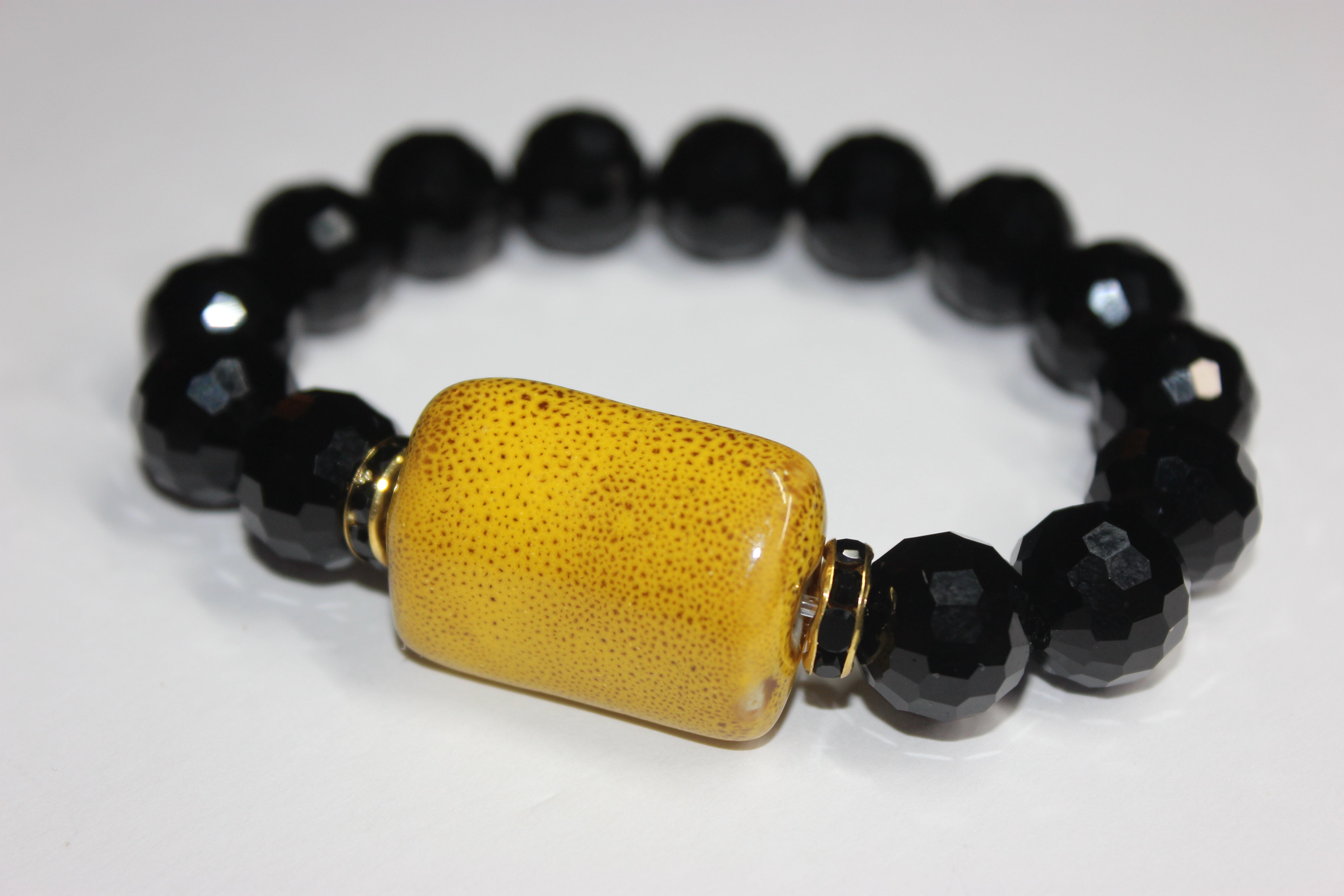 Black Ice w/ Mustard Ceramic Stone