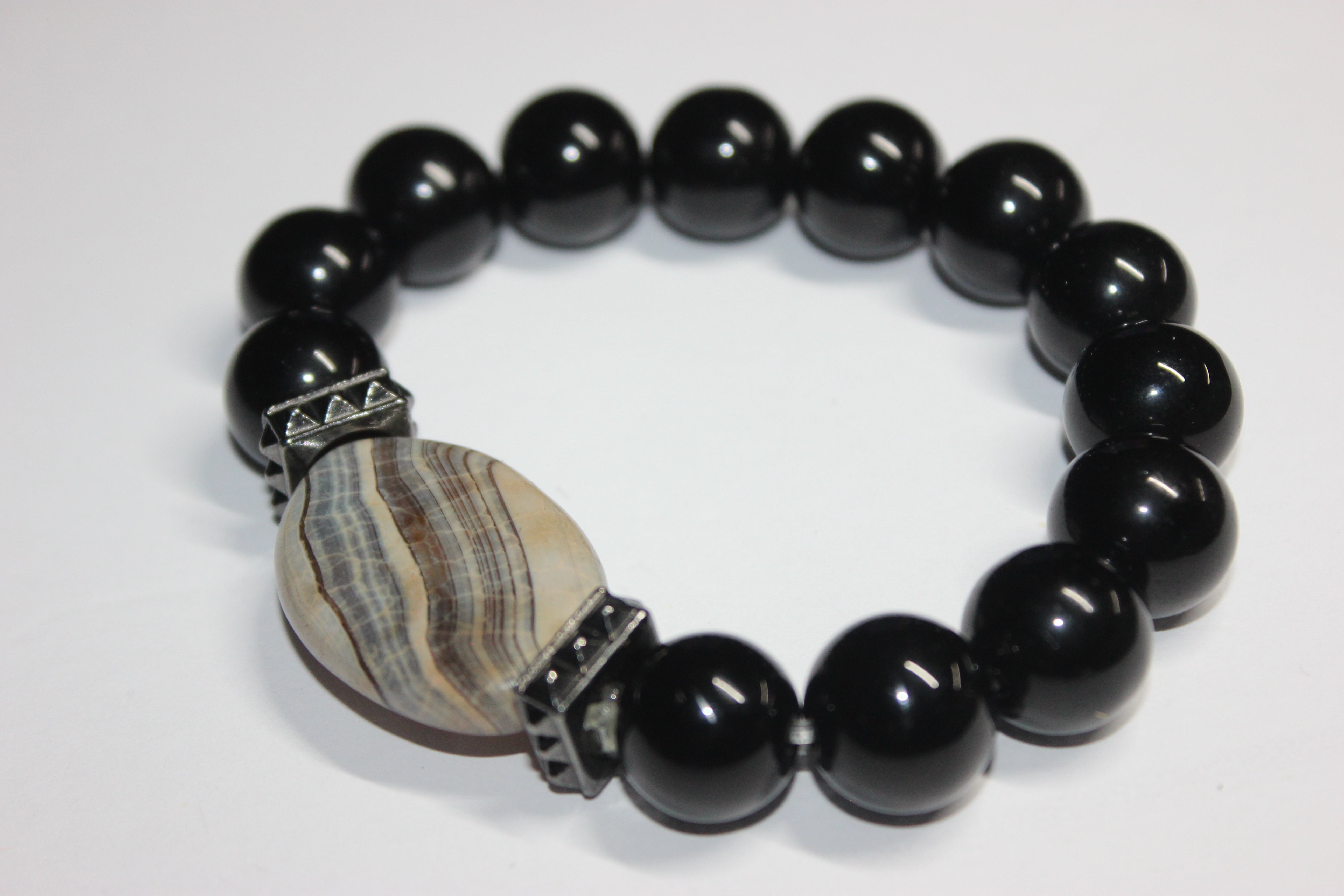 Jobi Black Beaded Bracelet