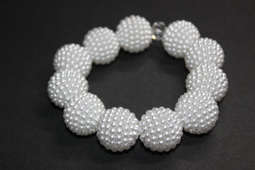White Large Pearl Bracelet