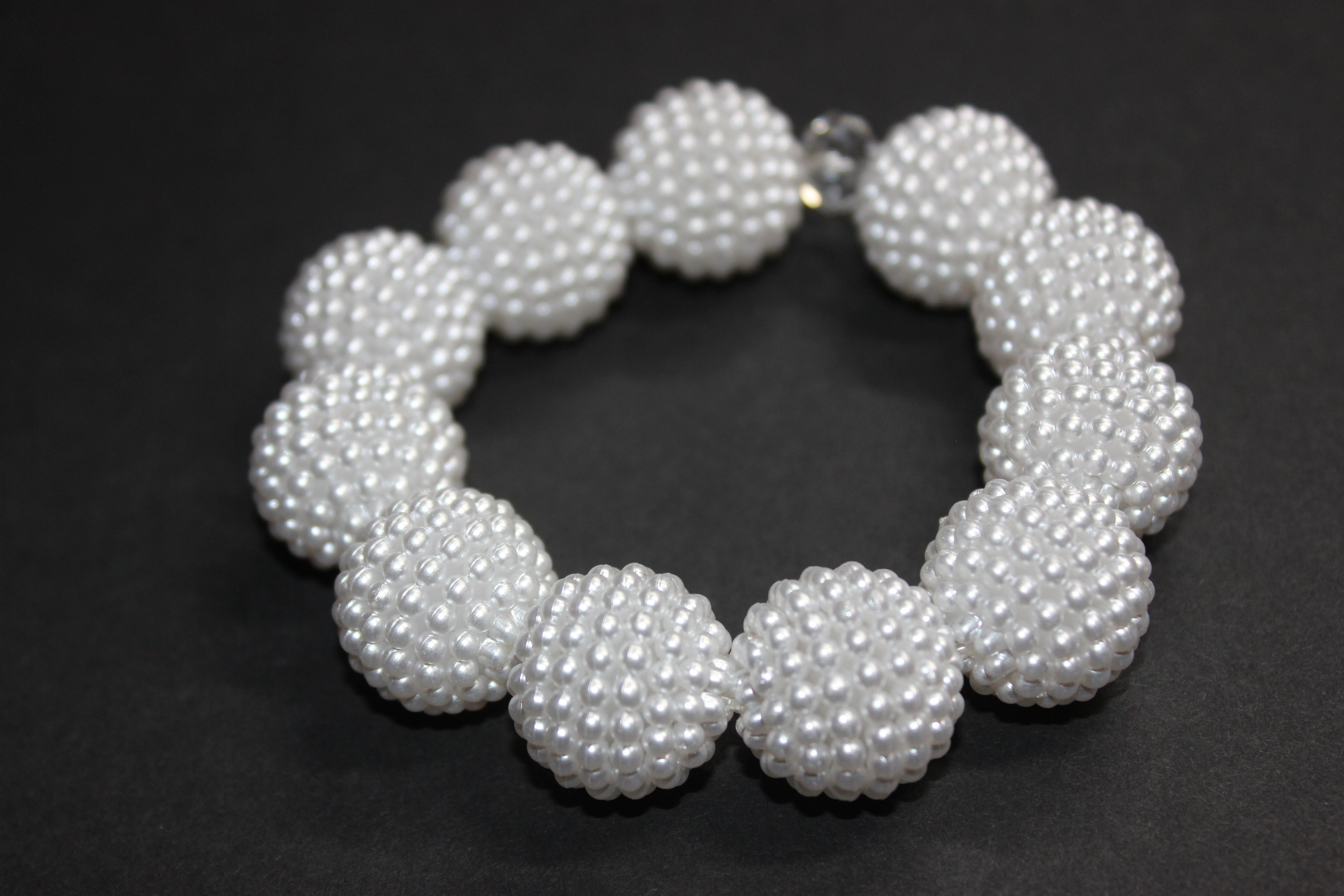 White Large Pearl Bracelet