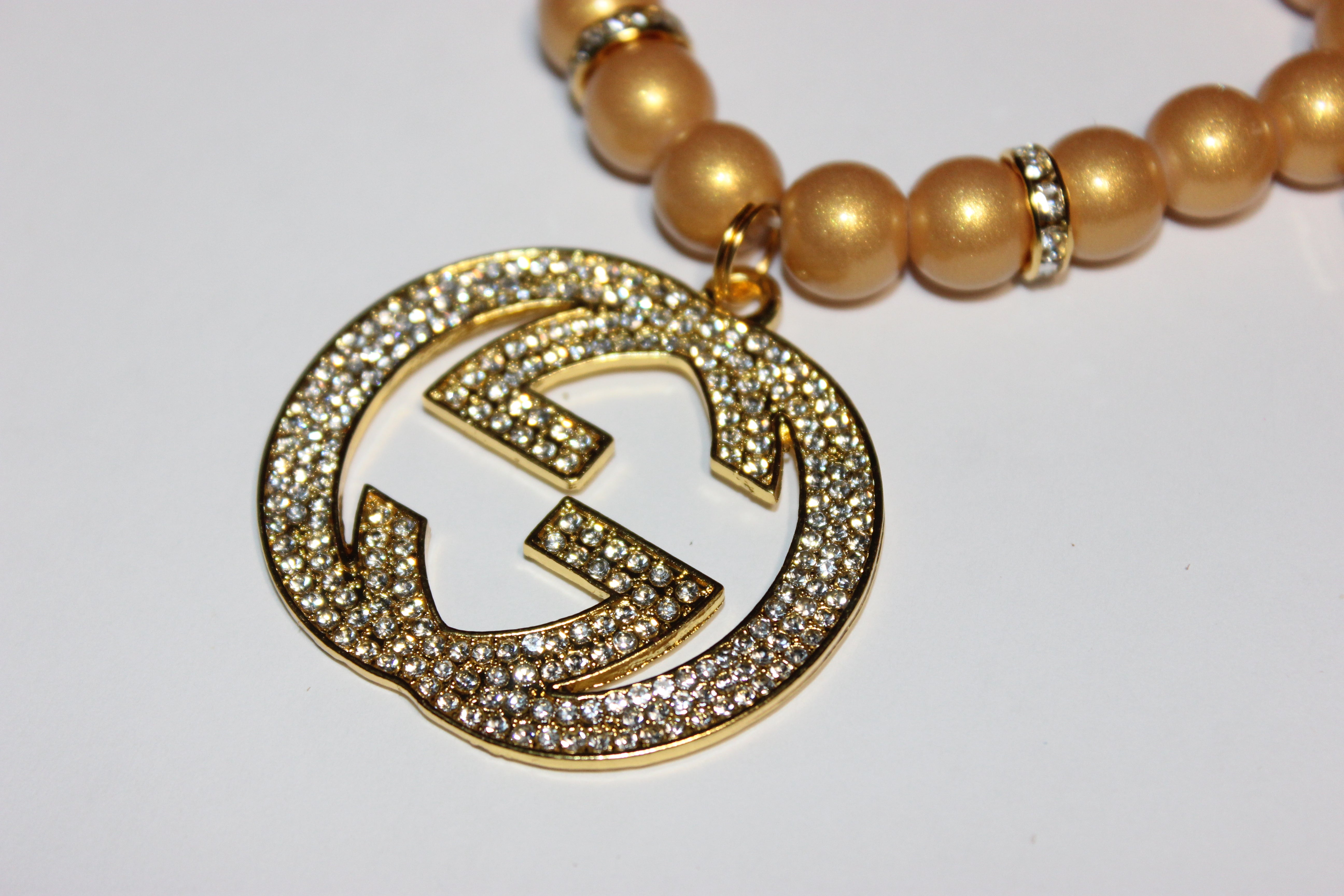 Mustard & Gold Charm Bracelet (1)