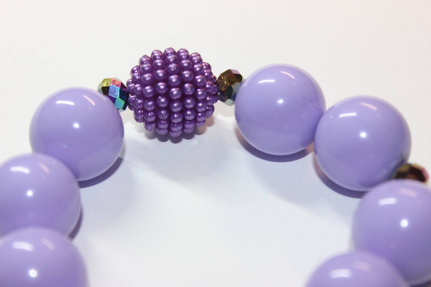 Shades Of Purple Large Beaded Bracelet