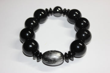 Black & Grey Beaded Bracelet