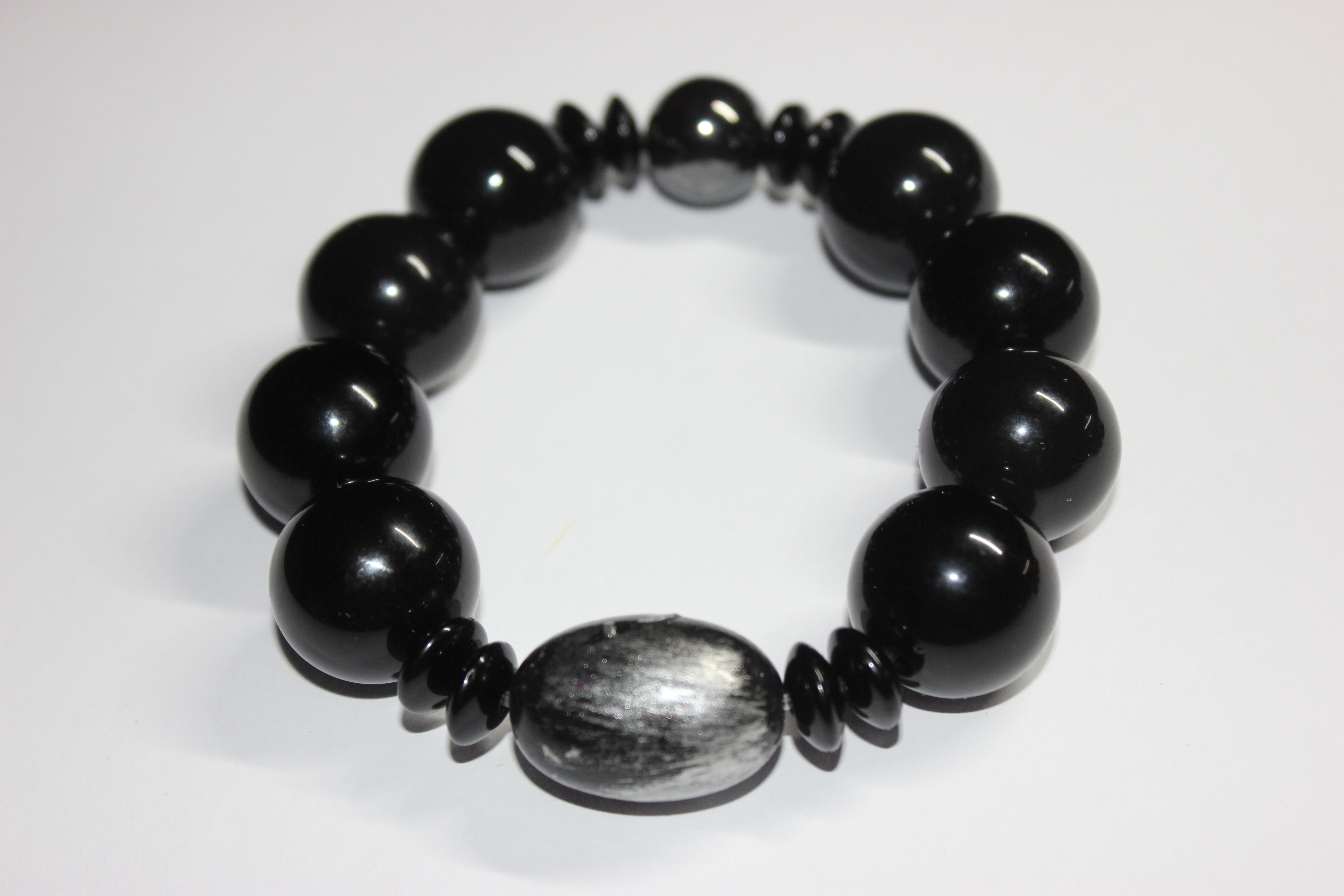Black & Grey Beaded Bracelet