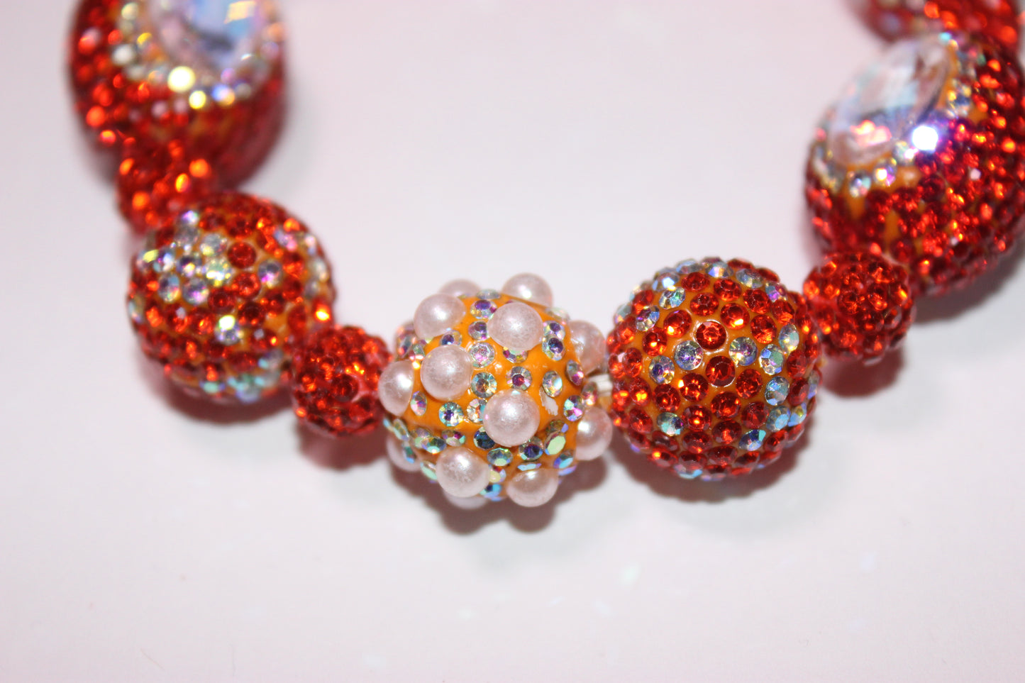 Orange Rhinestone Bracelet