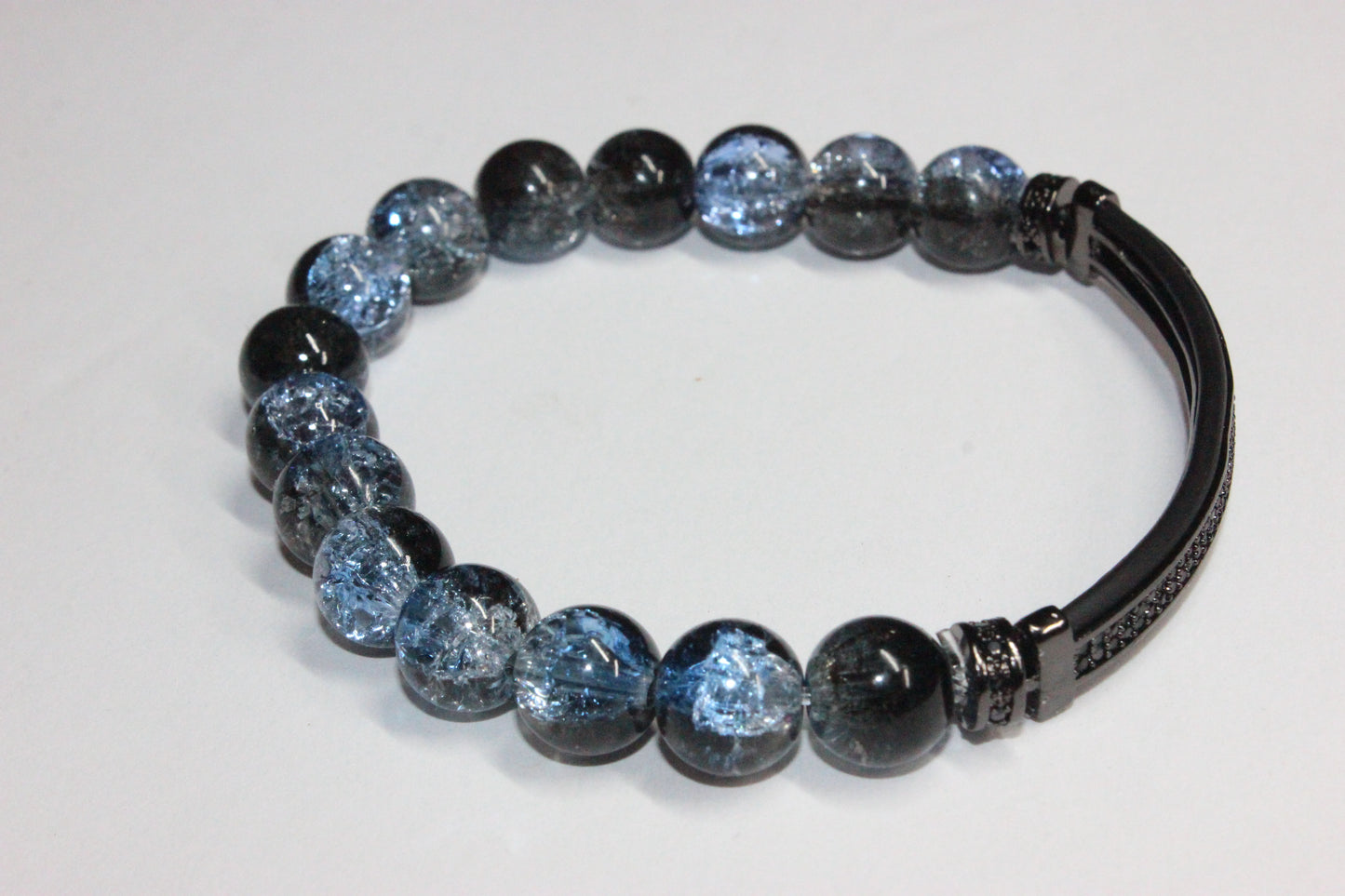 Black & Blue Beaded Bracelet