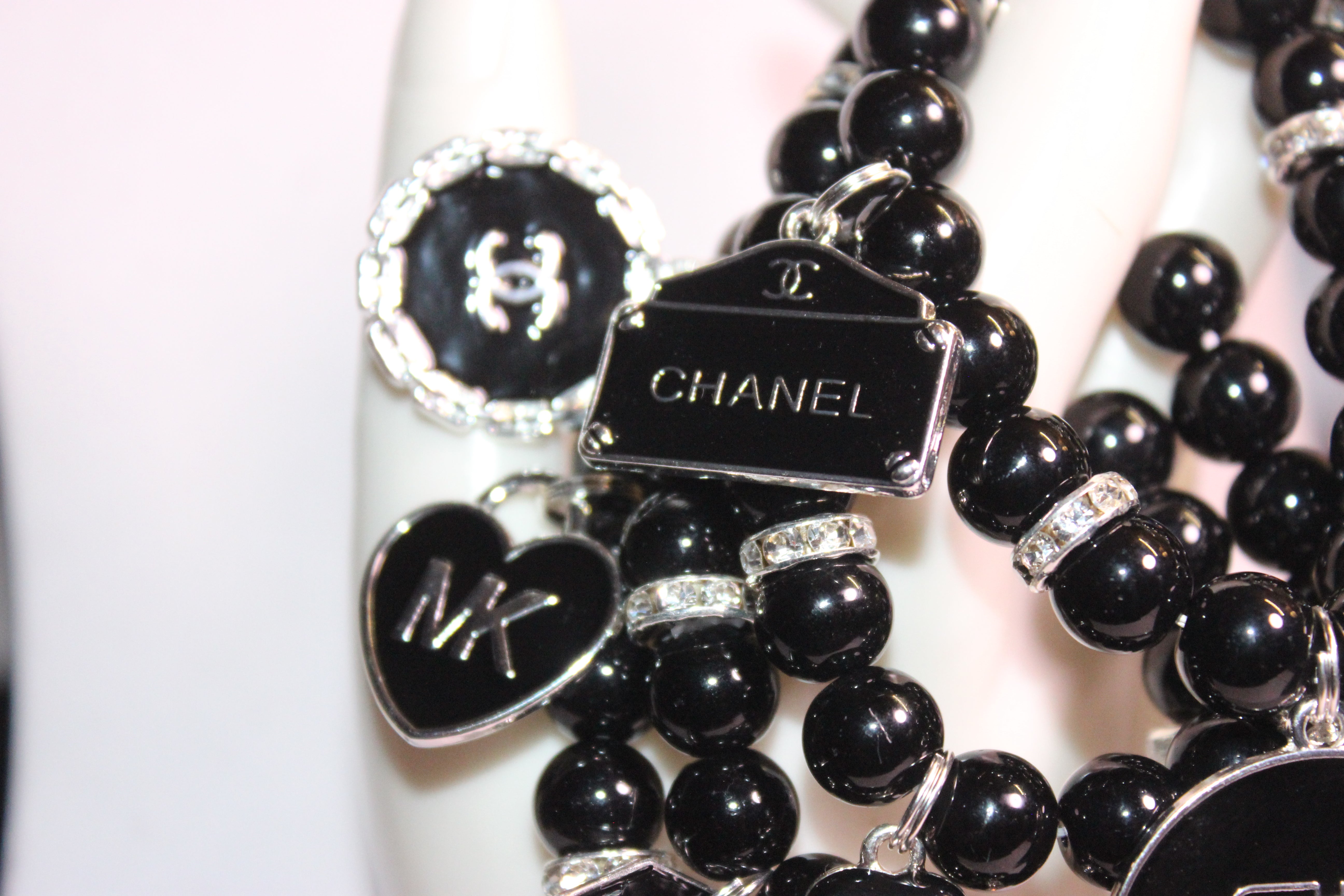 Black & Silver 4 Piece Charm Bracelet Set