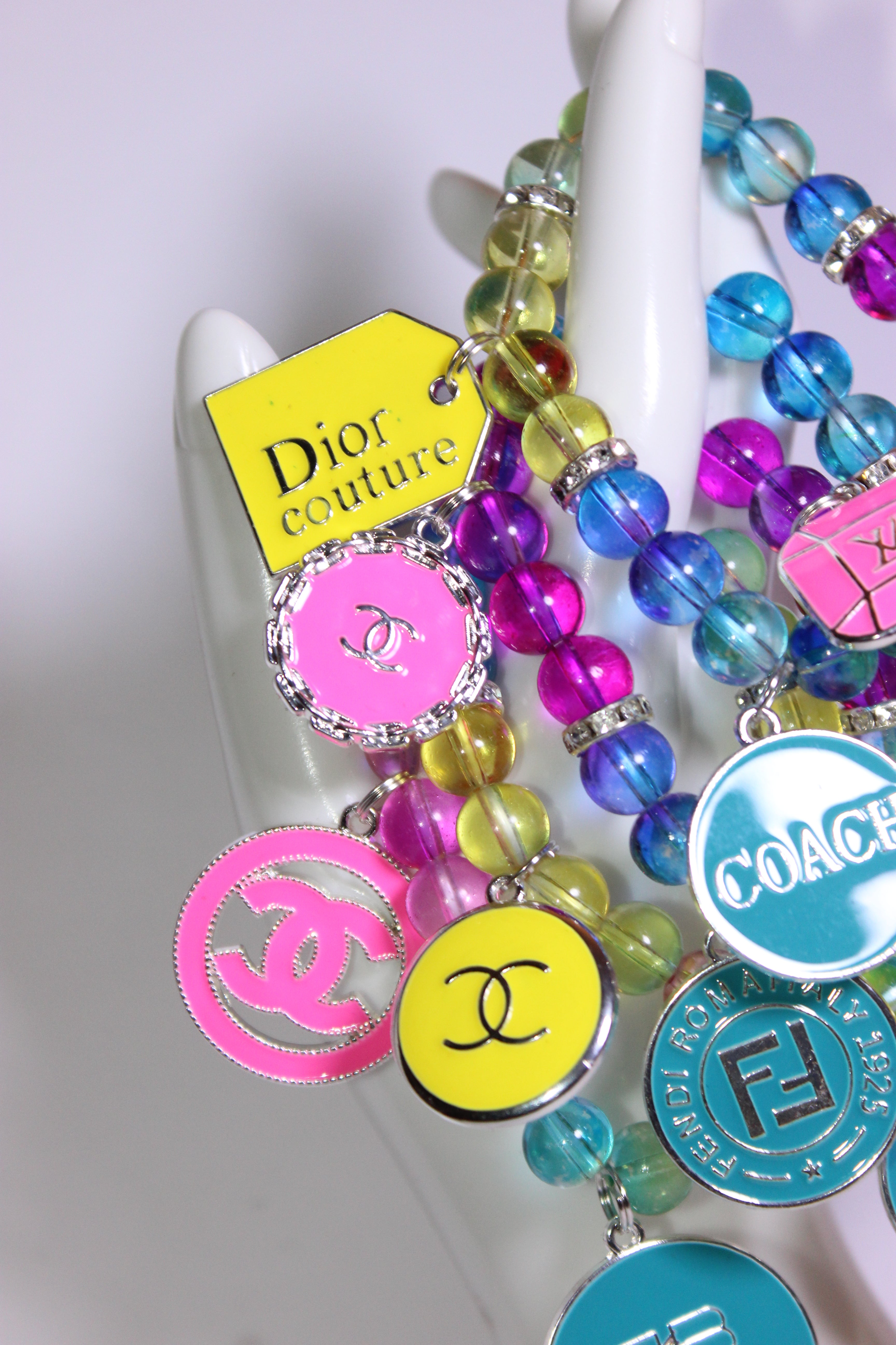 Venadini Collection w/ Silver 4 Piece Charm Bracelet Set
