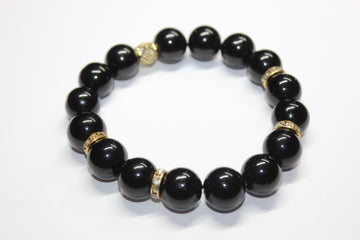 Black & Gold Beaded Bracelet