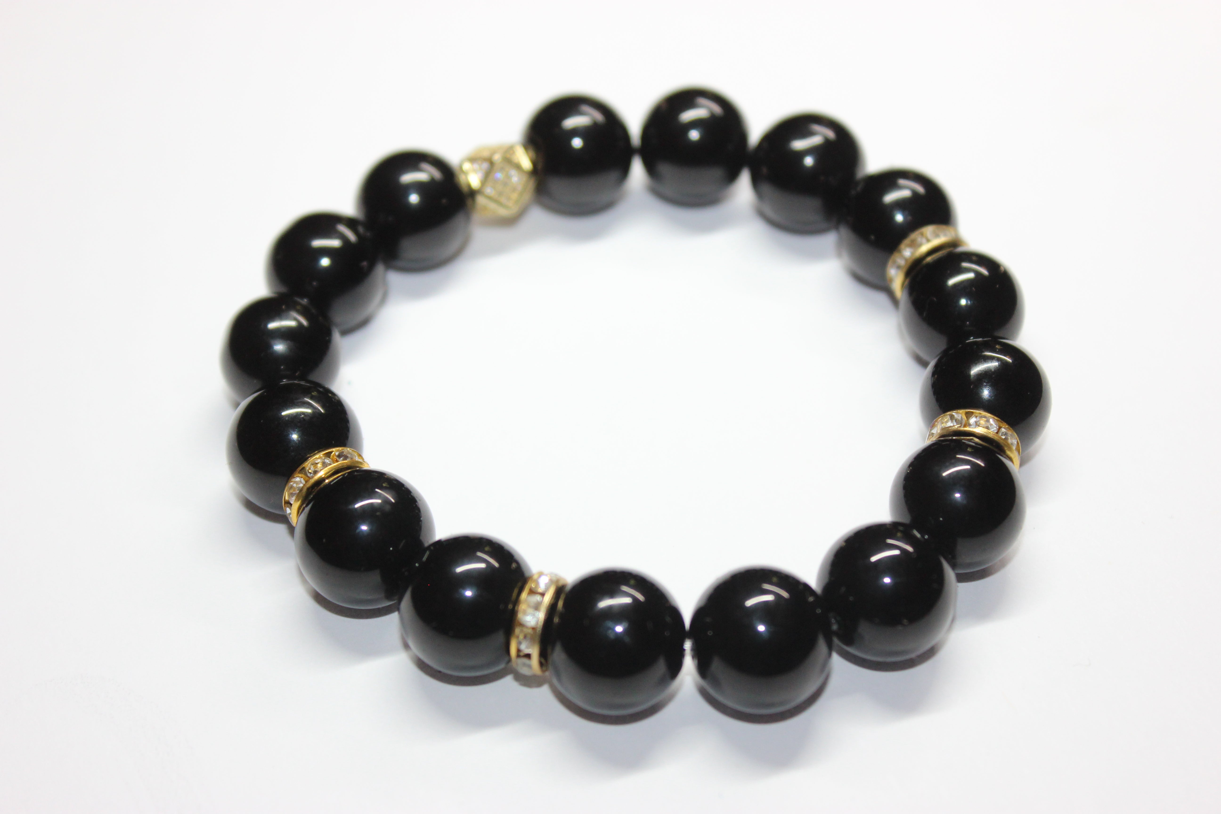 Black & Gold Beaded Bracelet