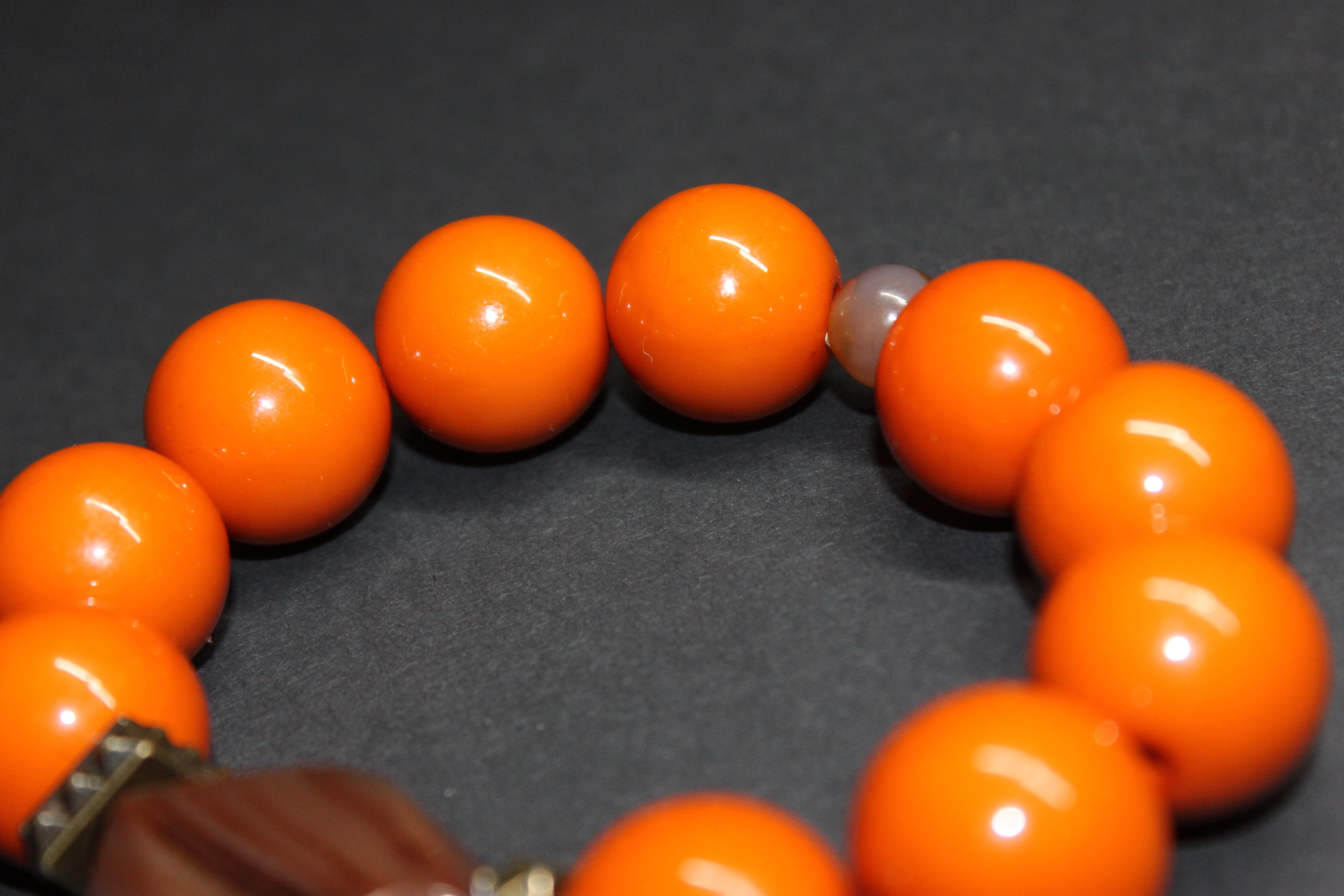 Orange & Brown Large Bracelet