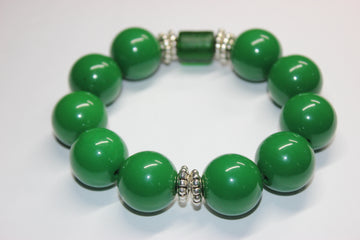 Large Green Beaded Bracelet