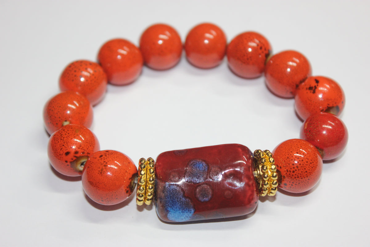 Shades Of Orange & Gold Volarè Bracelet