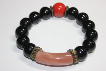 Pàralov Black Beaded Bracelet