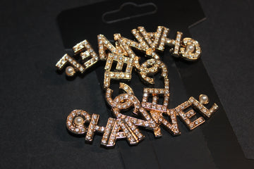 Gold Rhinestone w/ Pearl Brooch Pin
