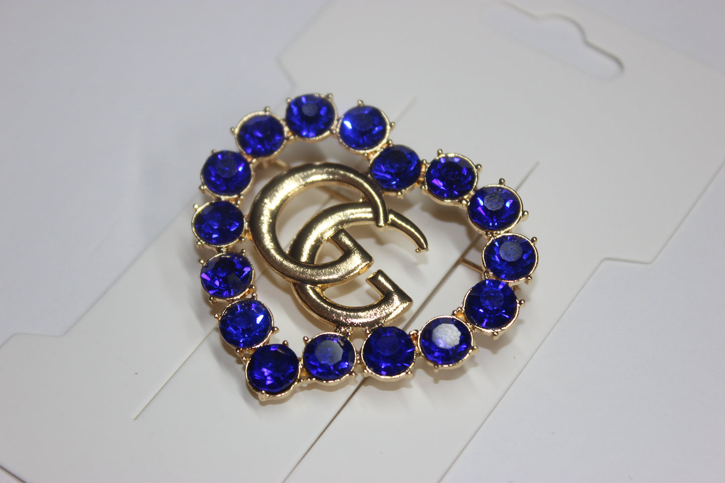 Royal Blue & Gold Brooch Pin