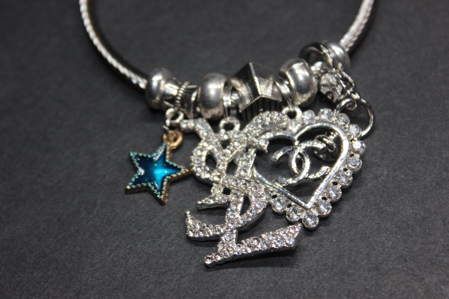 Silver Charm Bangle