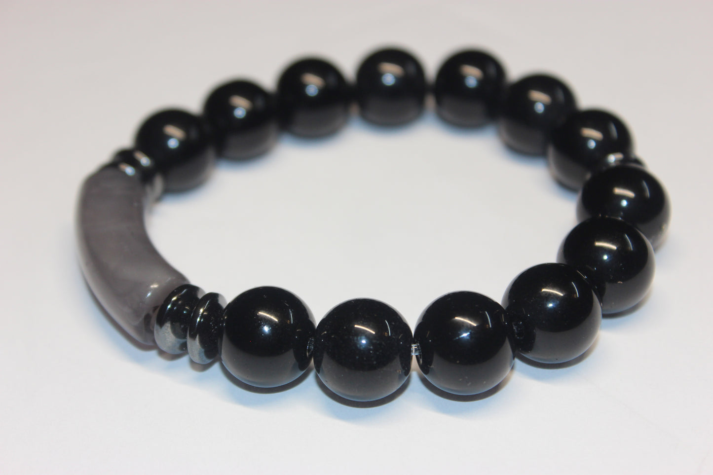 Black & Grey Beaded Bracelet
