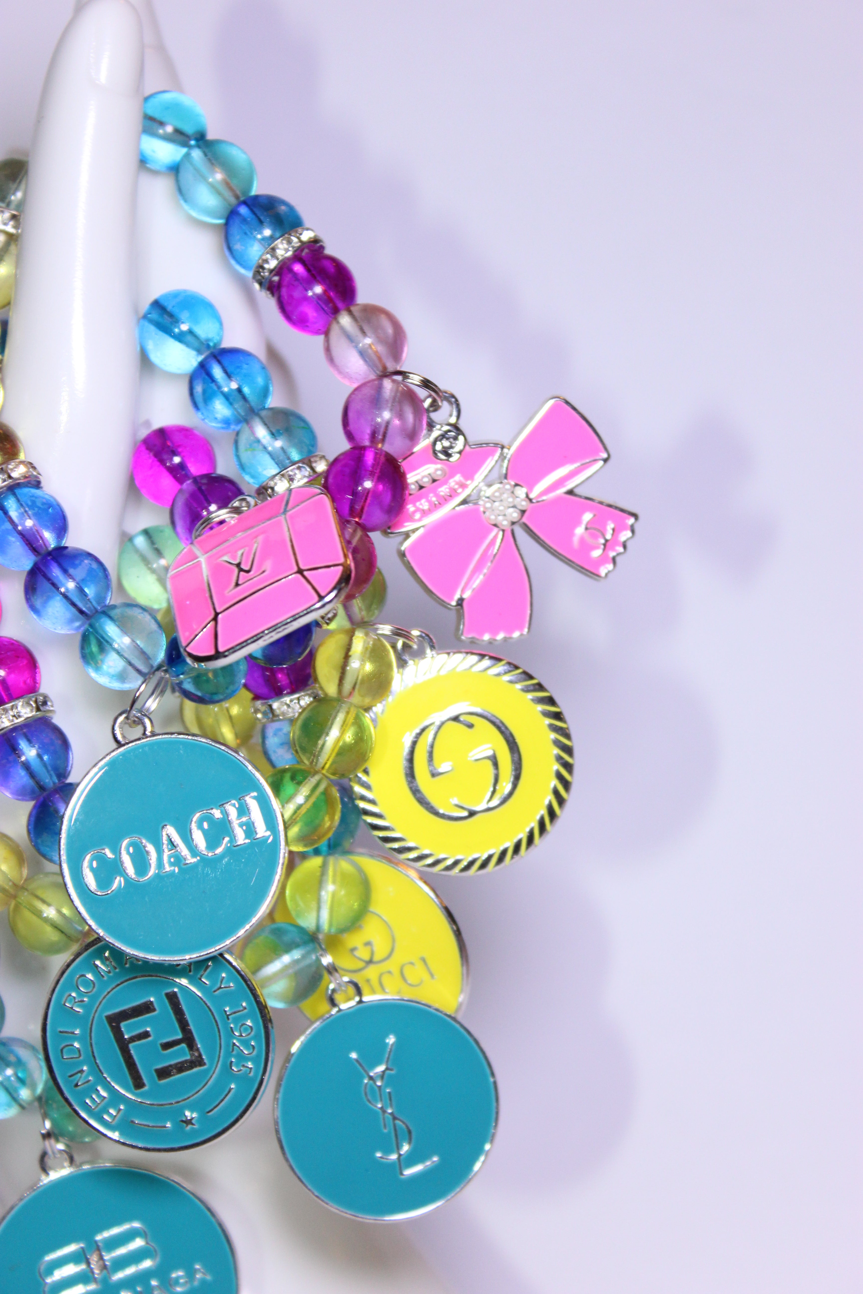 Venadini Collection w/ Silver 4 Piece Charm Bracelet Set