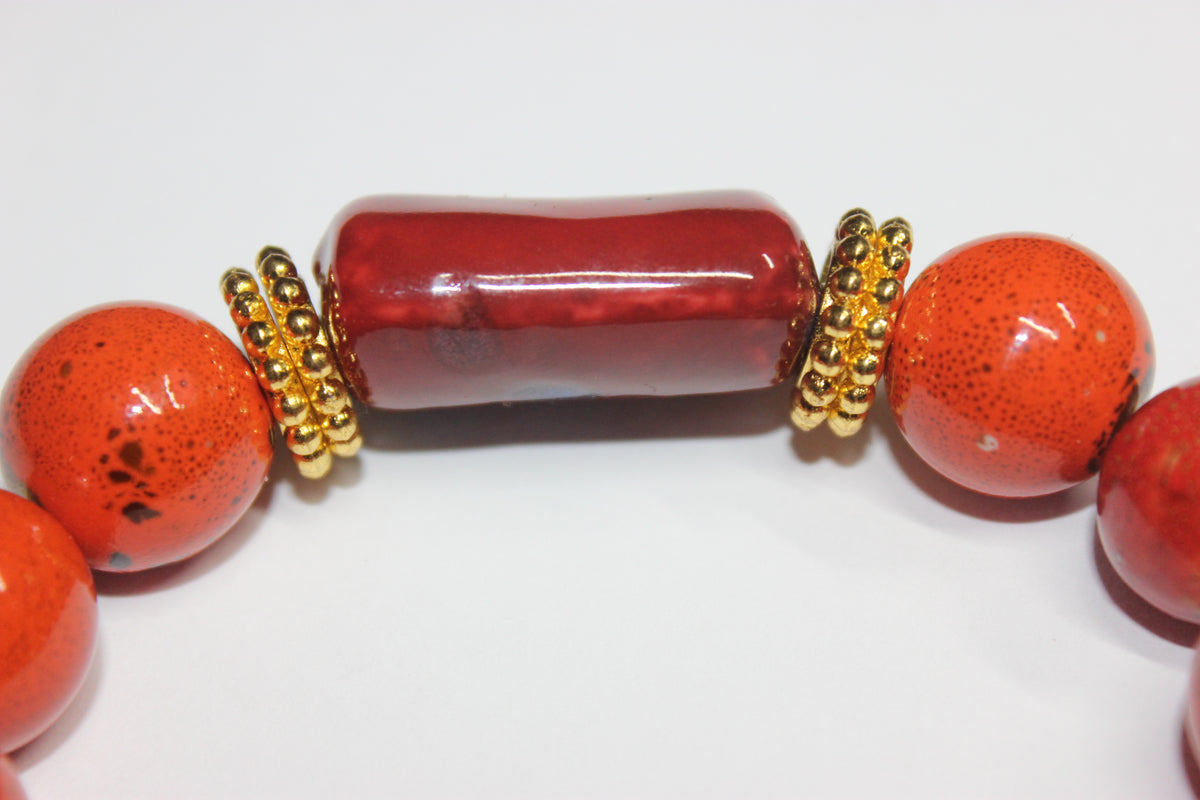 Shades Of Orange & Gold Volarè Bracelet