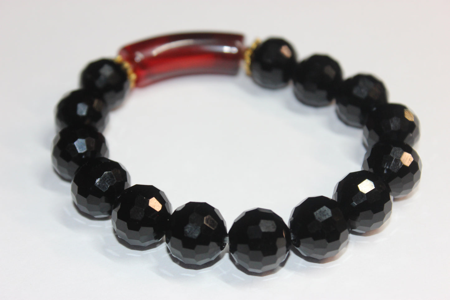 Black/Burgundy/Gold Black Ice Bracelet