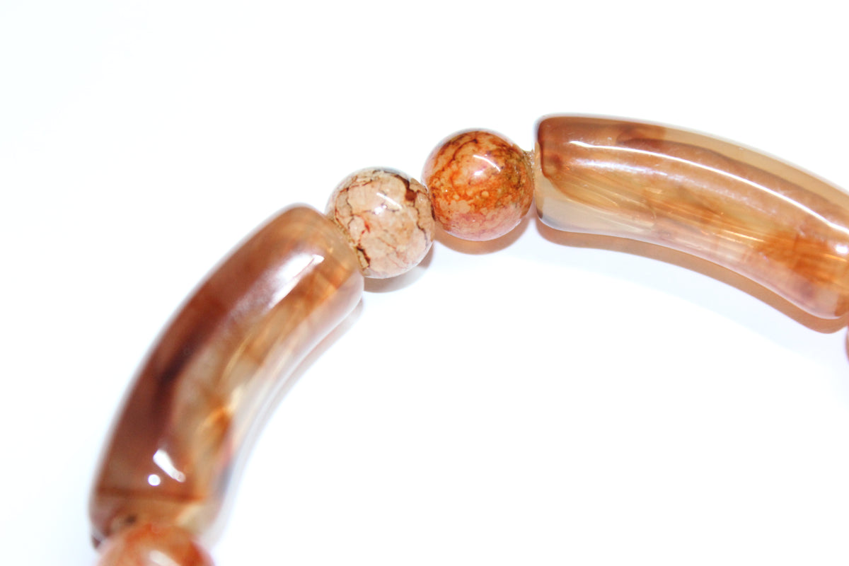 Shades Of Topaz Beaded Bracelet