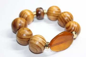 Large Ferahee Wooden Beaded Bracelet