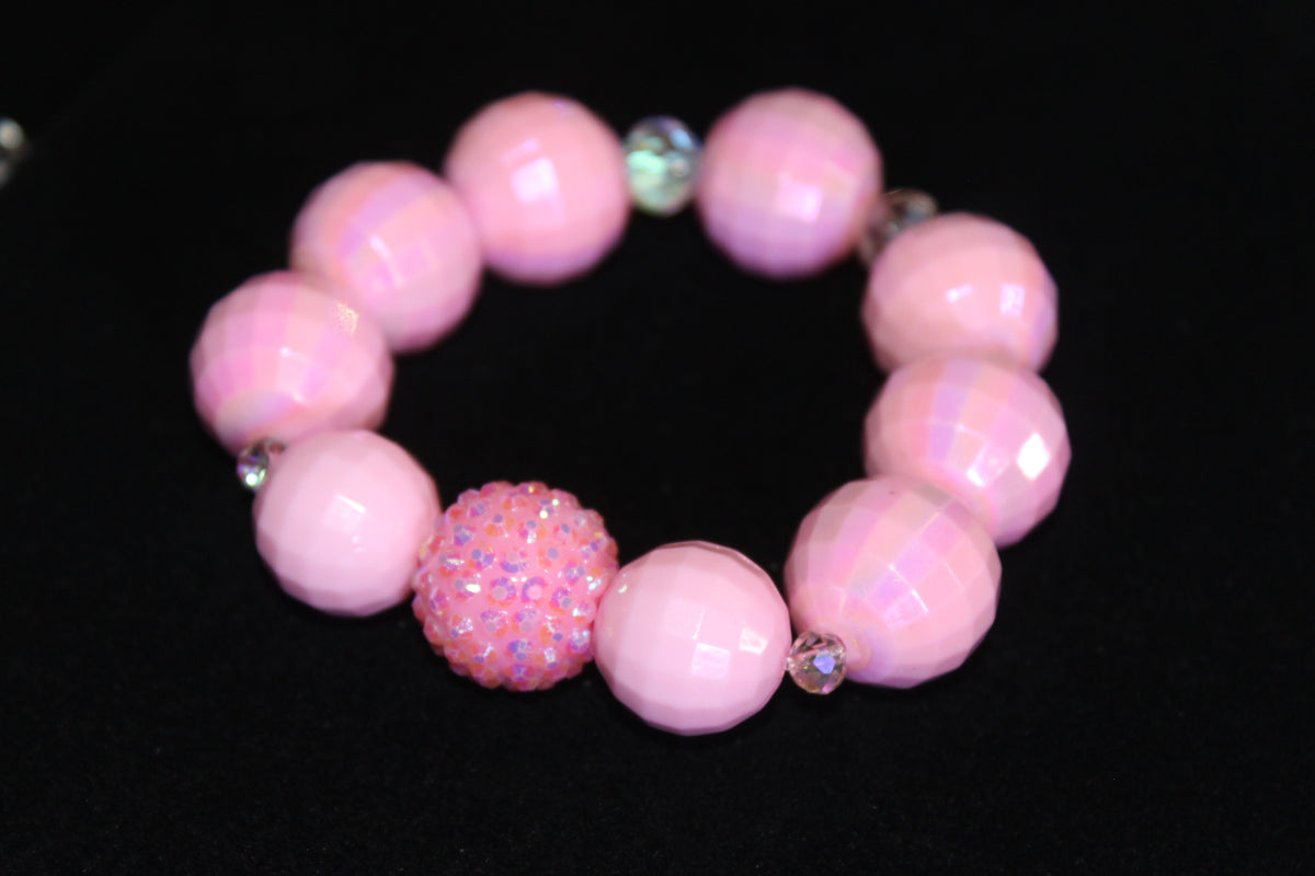 Shades Of Pink Large Beaded Bracelet