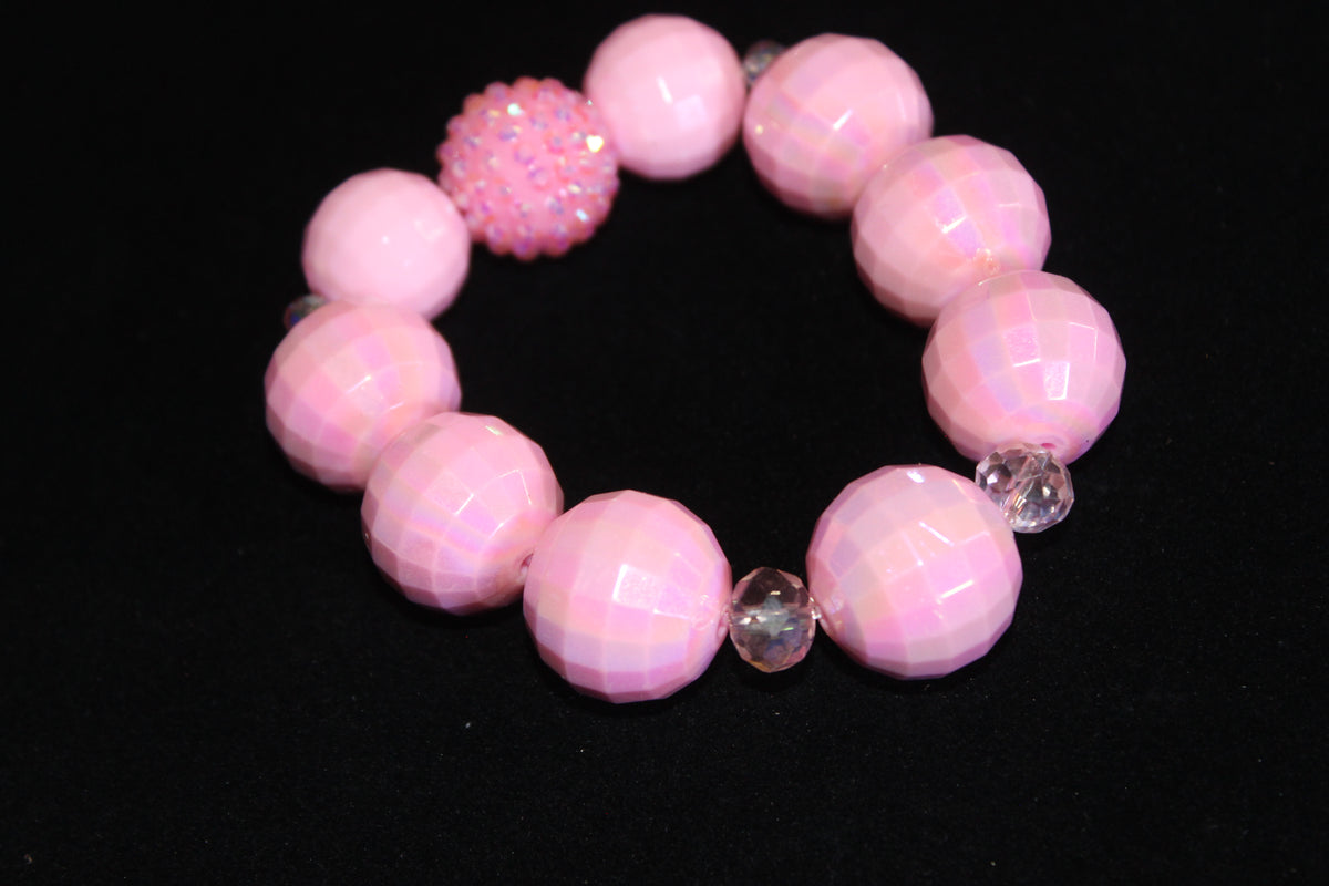 Shades Of Pink Large Beaded Bracelet