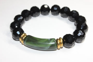 Shades Of Green & Gold Black Ice Bracelet