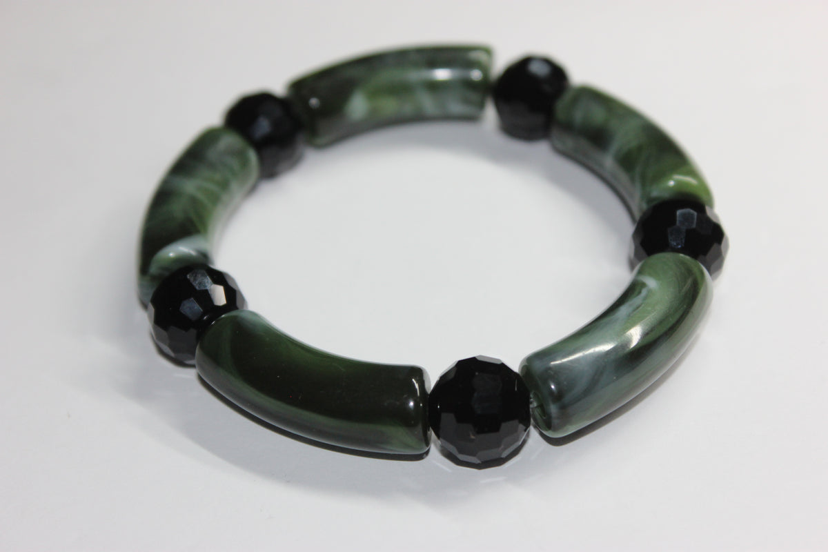 Shades Of Green & Black Ice Bracelet