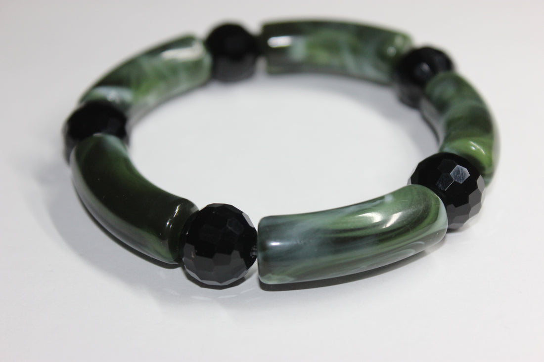 Shades Of Green & Black Ice Bracelet