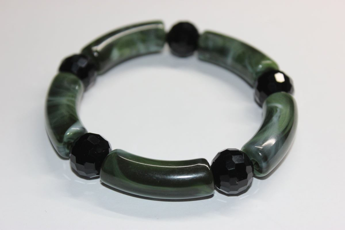 Shades Of Green & Black Ice Bracelet