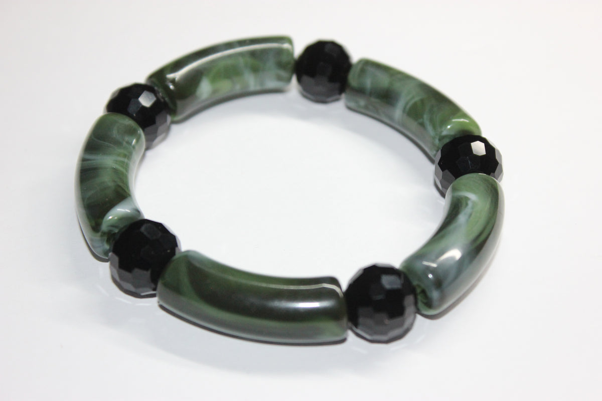 Shades Of Green & Black Ice Bracelet