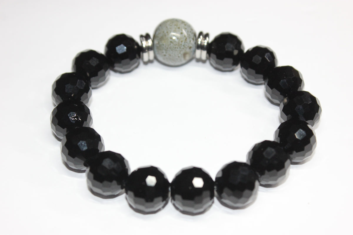 Shades Of Grey & Silver Black Ice Bracelet