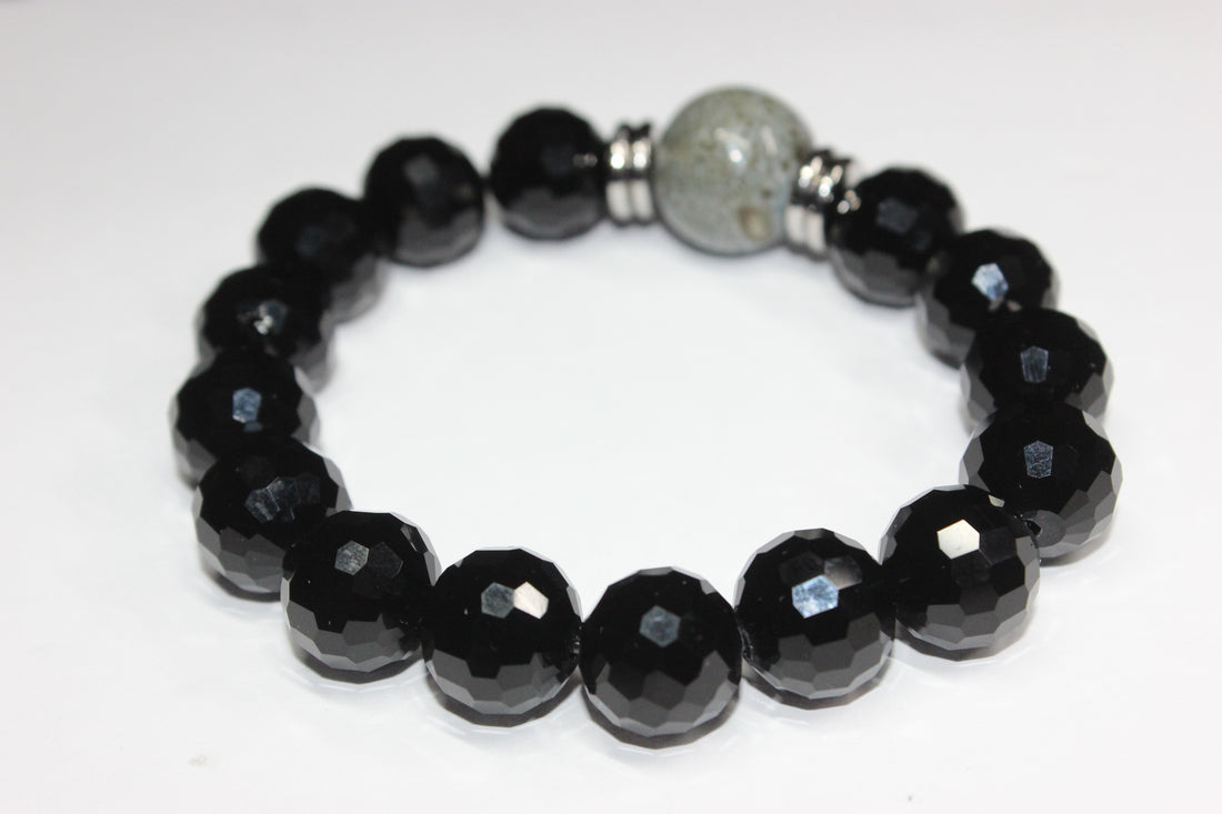 Shades Of Grey & Silver Black Ice Bracelet