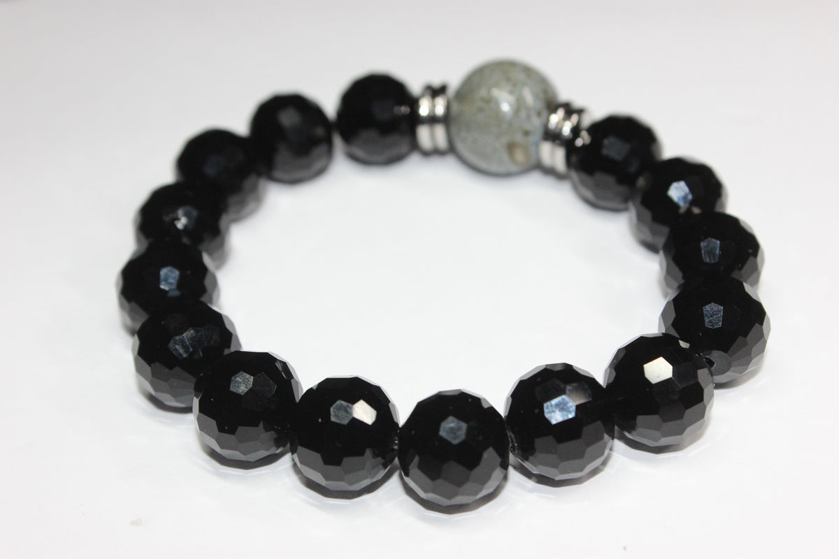 Shades Of Grey & Silver Black Ice Bracelet